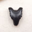 Natural Obsidian Carved wolf head Pendant Bead 21x16x8mm, 2.6g