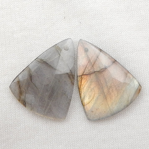 Natural Labradorite Earring Beads 25*21*5mm, 6.8g