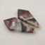 Boucles d'oreilles Natural Crazy Lace Agate Stone Pair, pierre pour la fabrication de boucles d'oreilles, 41x18x4.5mm, 8.6g