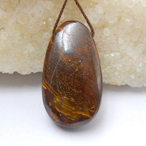 Natural Boulder Opal drop Pendant Bead