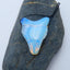 Opalite Carved wolf head Pendant Bead 40x31x15mm, 17.8g