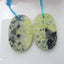 Natural Serpentine Earring Beads 25x17x5mm, 7.4g