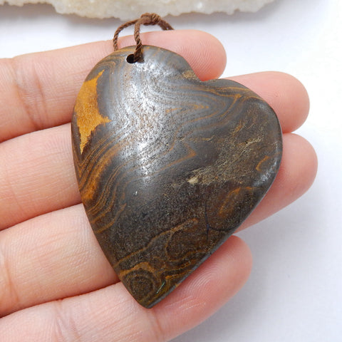 1 PC Natural Boulder Opal flat-back Pendant Bead