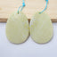 Serpentine Simple Carvings Oval Earrings Stone 一对，用于制作耳环的石头，35x25x2mm，7.9g