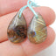 Paire de boucles d'oreilles en forme de larme de Labradorite naturelle, pierre pour la fabrication de boucles d'oreilles, 17x11x4mm, 2.5g