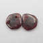 Natural Garnet Earring Beads 13x12x3mm, 2.4g