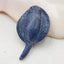 Natural Blue Coral Carved ancient fish Pendant Bead 49*30*8mm, 8.4g