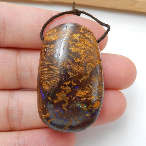 Natural Boulder Opal oval Pendant Bead