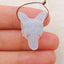 Opalite Carved wolf head Pendant Bead 23*17*9mm, 3.8g