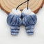 Natural Blue Coral Carved shell Earring Beads 33x18x4mm, 6.2g