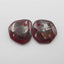 Natural Garnet Earring Beads 13x12x3mm, 2.4g