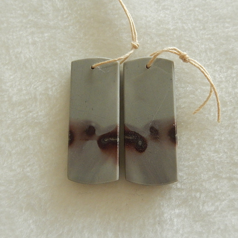 Natural Chohua Jasper Earring Beads 34x13x3mm, 7.7g