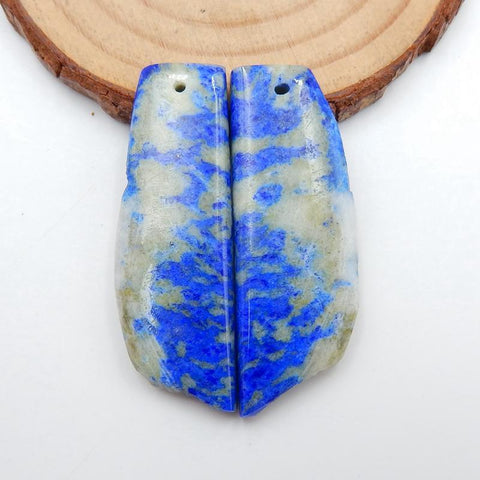 Natural Lapis Lazuli Earring Beads 41x14x4mm, 8.1g