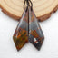 Boucles d'oreilles Red Creek Jasper Stone Pair, pierre pour la fabrication de boucles d'oreilles, 41x11x3mm, 3.3g