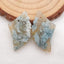 Natural Ocean Jasper Carved wings Earring Beads 26x18x4mm, 4.2g