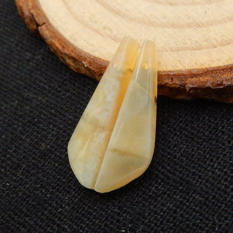 Natural Yellow Opal Earring Beads 23x6x3mm, 1.1g