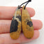 Boucles d'oreilles Chohua Jasper Teardrop pierre naturelle pour la fabrication de boucles d'oreilles, 38x13x4mm, 5.7g