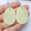 Serpentine Simple Carvings Oval Earrings Stone 一对，用于制作耳环的石头，35x25x2mm，7.9g