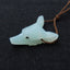 Natural Amazonite Carved Wolf Head Pendant Bead 23*17*10mm, 4.0g