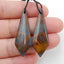 Boucles d'oreilles Red Creek Jasper Stone Pair, pierre pour la fabrication de boucles d'oreilles, 41x11x3mm, 3.3g