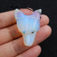 Opalite Carved wolf head Pendant Bead 35x27x13mm, 12.2g