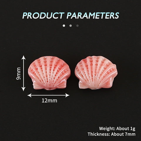 BITEFU 1Pair Pink Conch Shell (Made Of Powder Of Shell, Color Is Enhanced ) Shell, 1g