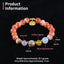 Handmade Natural Unique Gemstone Jewelry Gift Bracelet, 17cm, 9mm, 20.5g