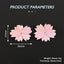 BITEFU 1Pair Carved Natural Pink Shell Flower , Queen Conch Shell Beads, Popular Pink Flower Beads, 12g