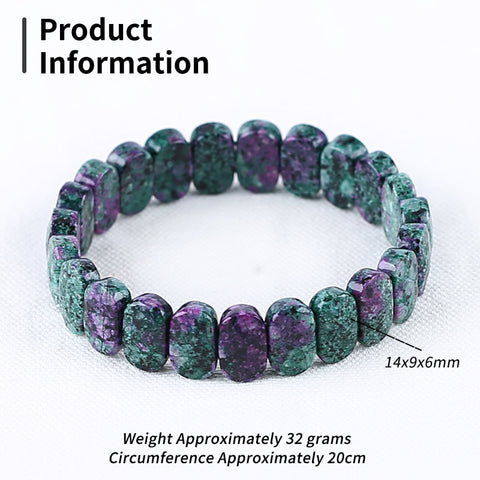 Natural Ruby and Zoisite Bracelet 14*9*6mm, 20cm length, 32g