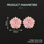 BITEFU 1Pair Carved Natural Pink Shell Flower , Queen Conch Shell Beads, Popular Pink Flower Beads, 3.6g