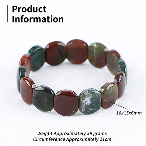 Natural Ocean Jasper Bracelet 18*15*6mm, 21cm length, 39g