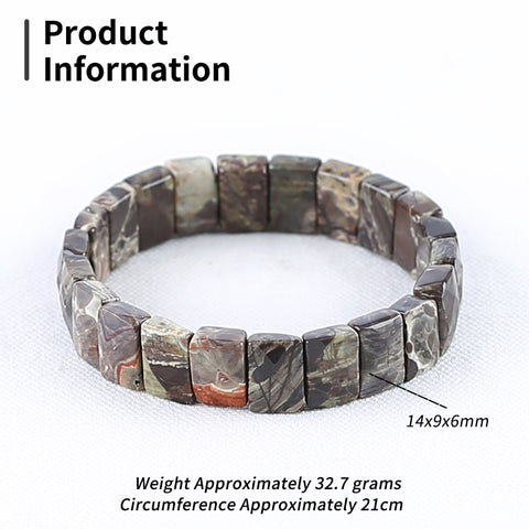 Natural Mushroom Jasper Bracelet 14*9*6mm, 21cm length, 32.7g