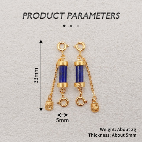 1 Pair Silver Gold Plated Natural High Quality Lapis Lazuli Gemstone Earring Beads,Jewelry DIY Making,33x5mm, 3g