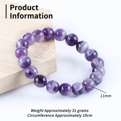 Natural Amethyst Bracelet 11*11*11mm, 19cm length, 31g