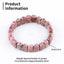 Natural Rhodonite Bracelet 14*9*6mm, 20cm length, 41g