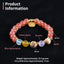 Handmade Natural Gemstone Unique Colorful Jewelry Gift Bracelet 17cm, 8mm, 16.9g