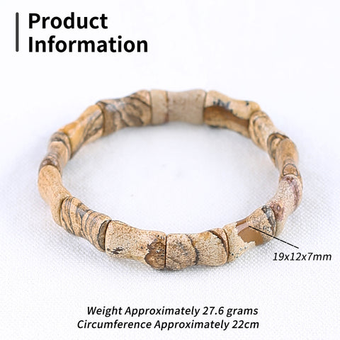 Natural Picture Jasper Bracelet 19*12*7mm, 22cm length, 27.3g