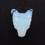 Perle pendentif tête de loup sculptée à la main en opalite, 46x35x13mm, 22.1g