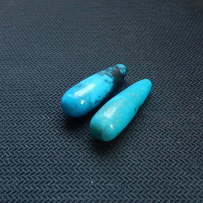 Natural Turquoise Top-drilled Earring Beads 27x10mm, 6.8g