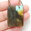 Paire de Boucles d'Oreilles en Labradorite Naturelle 35X11X6mm, 10.6g