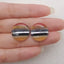 Natural Colorful Gemstones Intarsia Round Cabochon Pair (Can be drilled), Handmade Gemstone Cufflinks, Unique Pair, 17x3mm, 3g