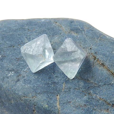 Natural nugget Fluorite Gemstone Cabochon Pair, 15x11mm, 4.3g - MyGemGarden