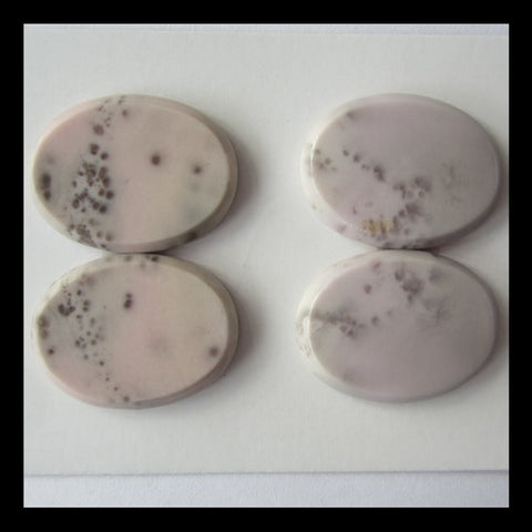 purple agate Cabochon 2 Pair 25x18x3mm,11.05g - MyGemGarden