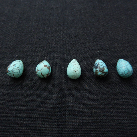 Sale 1pc Natural Turquoise Teardrop Gemstone Pendant Stone, 13x9mm, 14x9mm - MyGemGarden