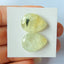 Natural Prehnite Gemstone Cabochon Pair, 20x15x5mm, 5g - MyGemGarden