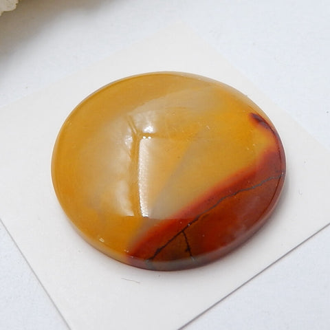 Natural Mookaite Jasper 29mm round cabochon, 29x29x7mm, 9.05g - MyGemGarden