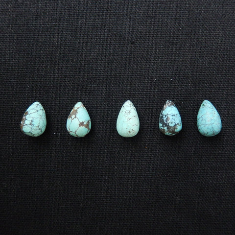 Sale 1pc Natural Turquoise Teardrop Gemstone Pendant Stone, 13x9mm, 14x9mm - MyGemGarden