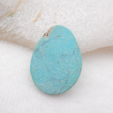 Cabochon en pierres précieuses turquoise à dos plat, 26x19x4 mm, 3,4 g