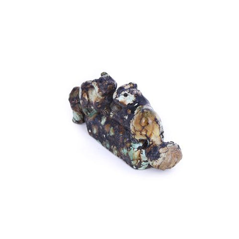 Natural Turquoise Carved squirrel Gemstone Jewelry Cabochon, 71x29x15mm, 40.1 - MyGemGarden