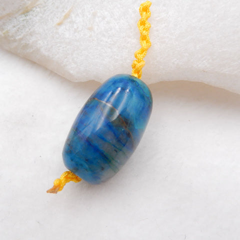 Perle pendentif en pierre précieuse de chrysocolle naturelle, 23x14 mm, 7,4 g